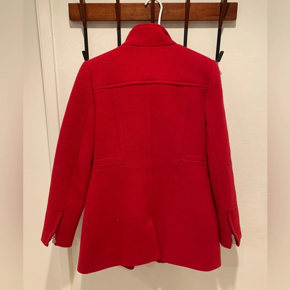 Red fitted Winter Jacket - Picture 3 of 5